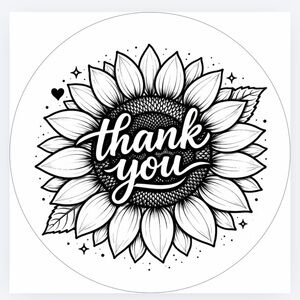 Handmade 50count “Sunflower” Stickers